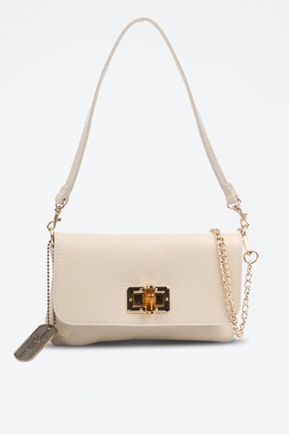 Sac porté épaule en cuir Belfiore - Beige