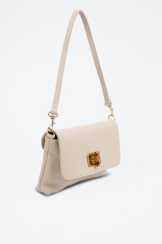 Sac porté épaule en cuir Belfiore - Beige