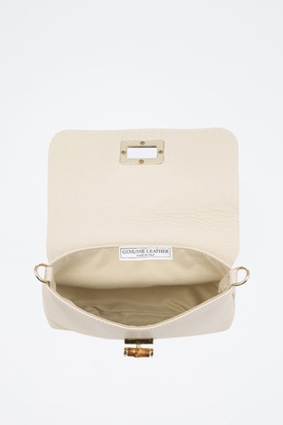 Sac porté épaule en cuir Belfiore - Beige
