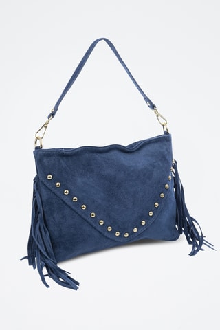 Sac porté épaule en cuir Bellegra - Bleu