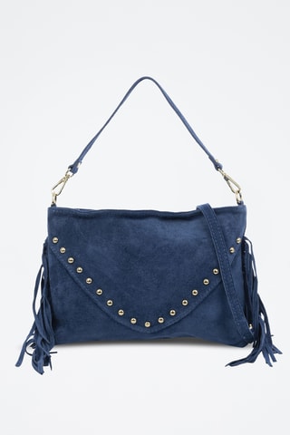 Sac porté épaule en cuir Bellegra - Bleu