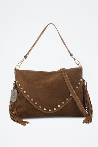 Sac porté épaule en nubuck Bellegra - Marron