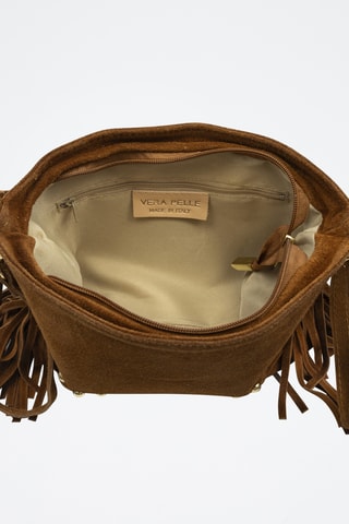 Sac porté épaule en nubuck Bellegra - Marron