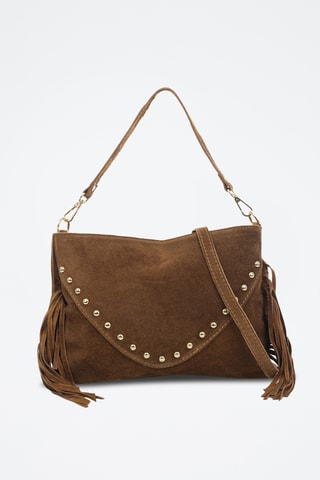 Sac porté épaule en nubuck Bellegra - Marron