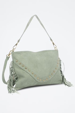 Sac porté épaule en nubuck Bellegra - Vert