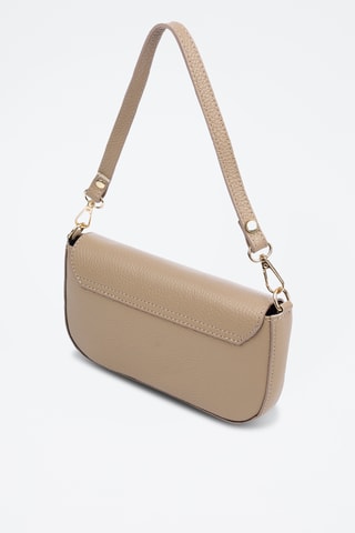 Sac porté épaule en cuir Bellizzi - Taupe