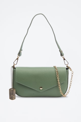 Sac porté épaule en cuir Bellizzi - Vert clair