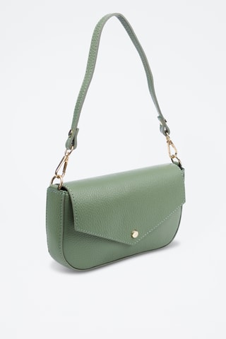 Sac porté épaule en cuir Bellizzi - Vert clair