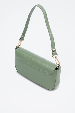 Sac porté épaule en cuir Bellizzi - Vert clair