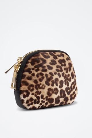 Porte-monnaie en cuir Baratili - Marron et noir