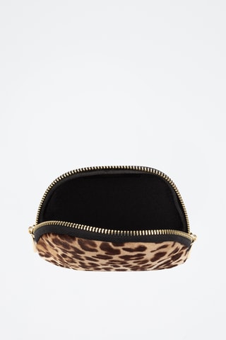 Porte-monnaie en cuir Baratili - Marron et noir