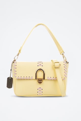 Sac à main en cuir Basicò - Jaune