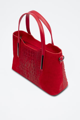 Sac porté épaule en cuir Fiesole - Rouge