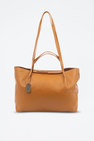 Sac porté épaule en cuir Battaglia - Marron