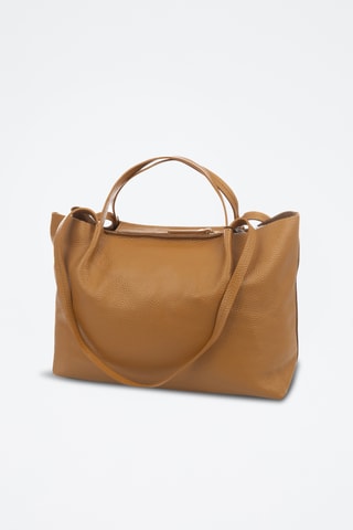 Sac porté épaule en cuir Battaglia - Marron