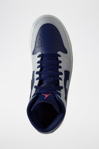 Air Jordan 1 en cuir  - Blanc et bleu marine
