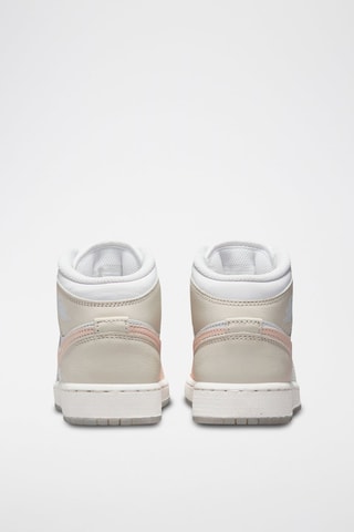 Air Jordan 1 Mid en cuir - Blanc et rose
