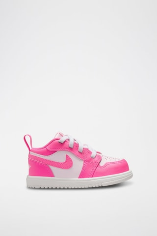 Jordan 1 Low en cuir - Rose et blanc