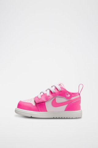 Jordan 1 Low en cuir - Rose et blanc