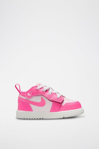Jordan 1 Low en cuir - Rose et blanc