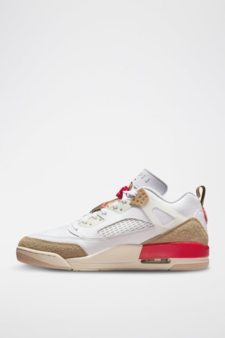 Jordan Spizike de piel y nobuk - Blanco y rojo