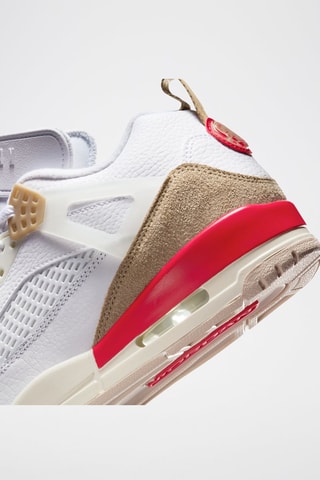 Jordan Spizike de piel y nobuk - Blanco y rojo