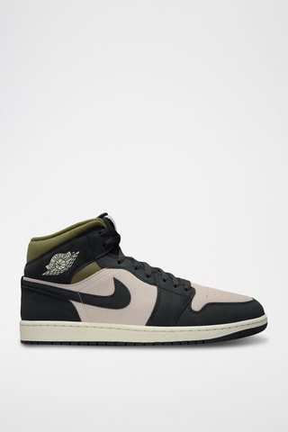 Air Jordan 1 Mid SE en cuir - Noir et blanc