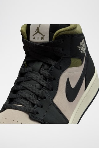 Air Jordan 1 Mid SE en cuir - Noir et blanc