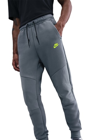 Pantalon slim - Gris clair et vert fluo