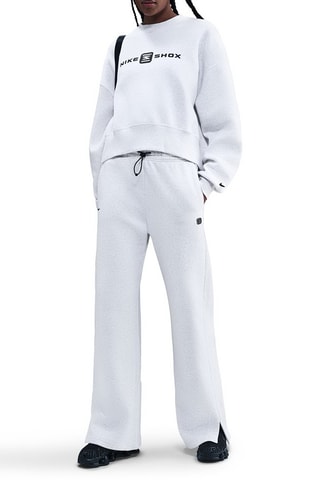 Pantalón de tiro alto Shox - Gris claro jaspeado