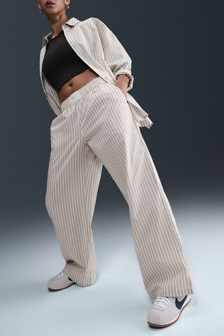 Pantalon ample - Gris et écru