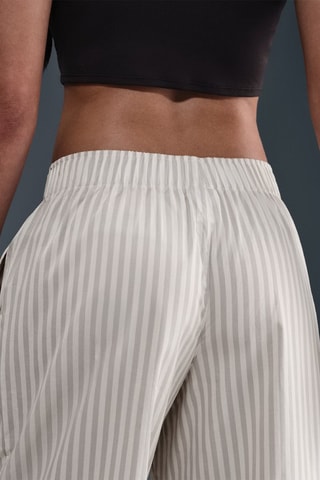 Pantalon ample - Gris et écru