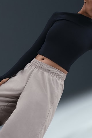 Pantalon wide legs taille haute Sportswear - Gris clair