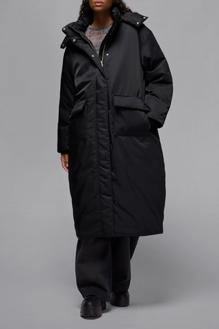 Parka oversize à capuche Flight - Noir
