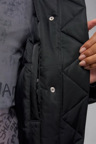 Parka oversize à capuche Flight - Noir