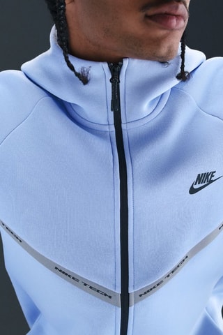 Veste à capuche Tech - Ciel et noir