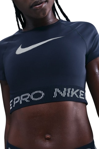 Crop top d’entraînement Nike Pro - Bleu foncé