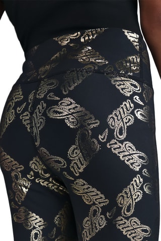 Legging taille haute One - Noir et doré