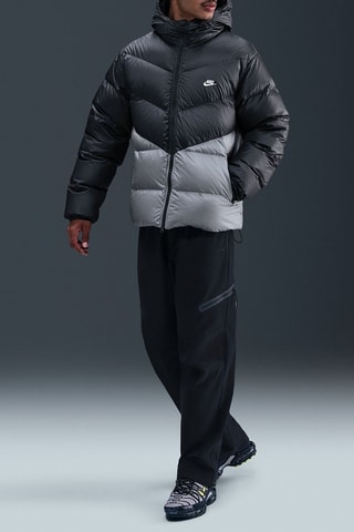 Doudoune à capuche Windrunner - Anthracite et gris
