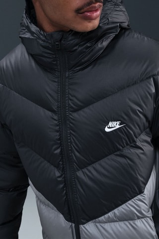 Doudoune à capuche Windrunner - Anthracite et gris