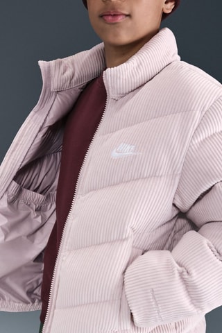 Doudoune en velours All Day Play - Mauve et blanc