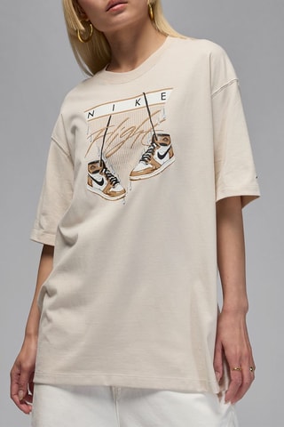T-shirt oversize de basketball Flight - Beige