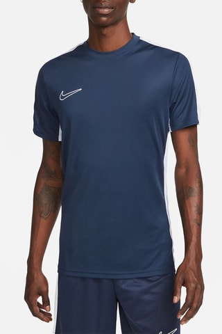 T-shirt de football Academy - Bleu marine et blanc