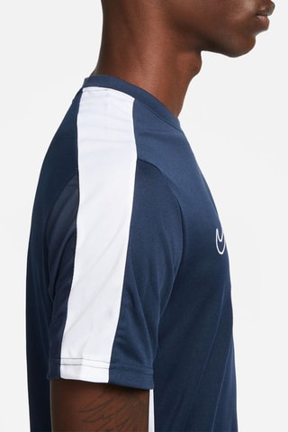 T-shirt de football Academy - Bleu marine et blanc