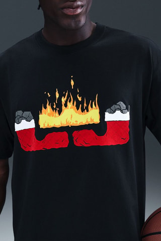 T-shirt ample de basketball LeBron James - Noir