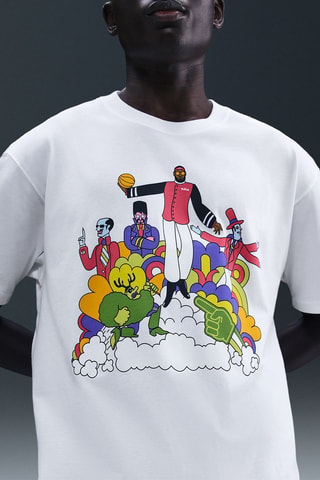 T-shirt de basketball Peak M90 HW James LeBron - Blanc