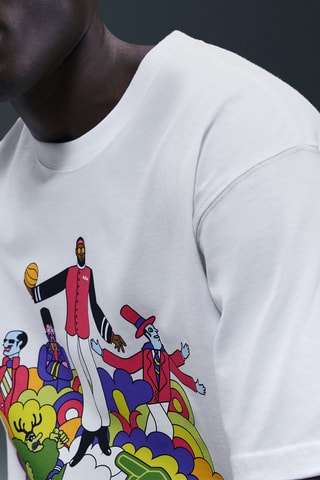 T-shirt de basketball Peak M90 HW James LeBron - Blanc