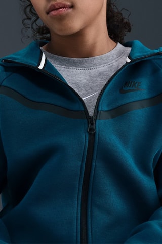 Sweat à capuche Tech - Bleu canard
