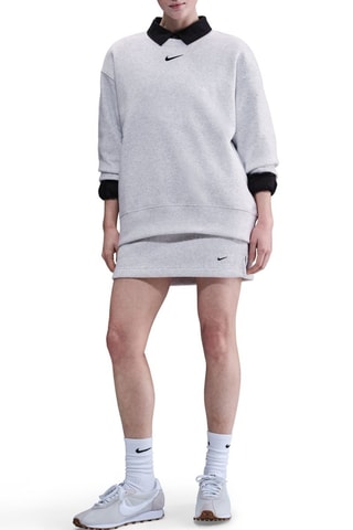 Sweat polaire Nike Sportswear Phoenix - Gris clair chiné