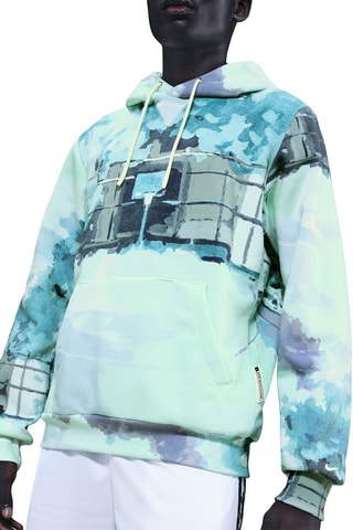 Sweat à capuche Standard Issue - Vert et bleu